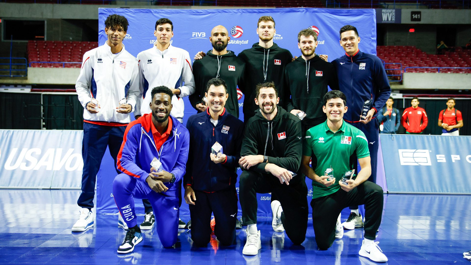 in the 2023 NORCECA Senior Mens Continental Championship on September 10, 2023 at the Charleston Coliseum & Convention Center in Charleston, West Virginia. (Photo by Scott Abbott)